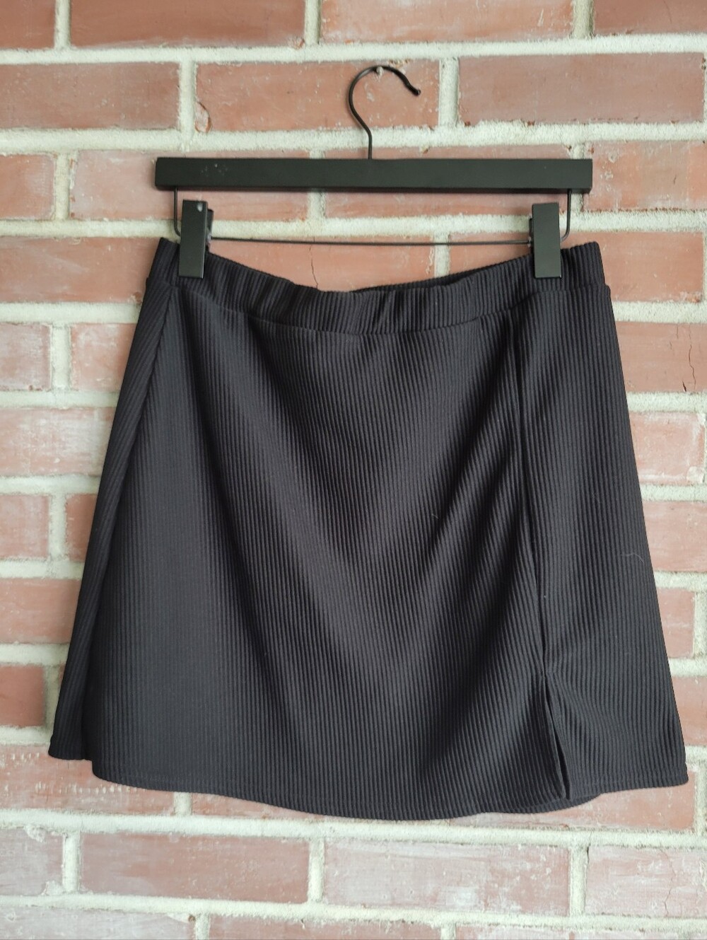 ASOS Black Ribbed Mini Skirt